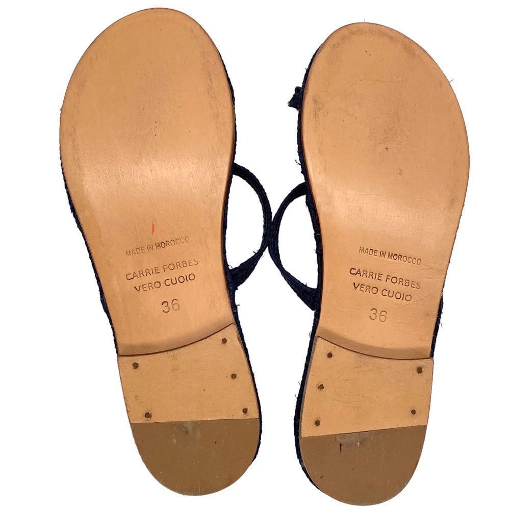 Carrie Forbes Iris Woven Raffia Slide Sandals - Picture 9 of 12